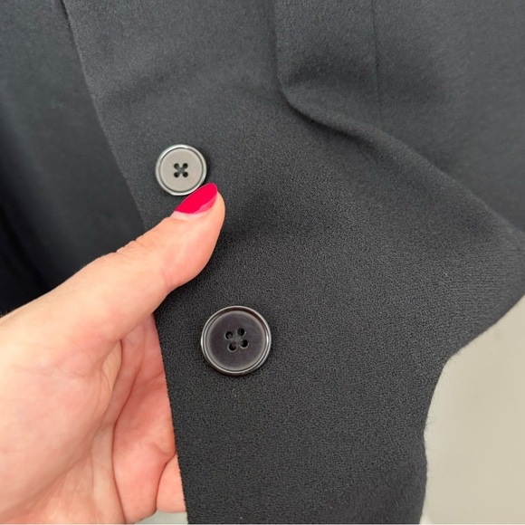 SOLD Vintage 90s Wool Overcoat Women’s Size 10 Black Lined Simon Chang - Picture 7 of 10